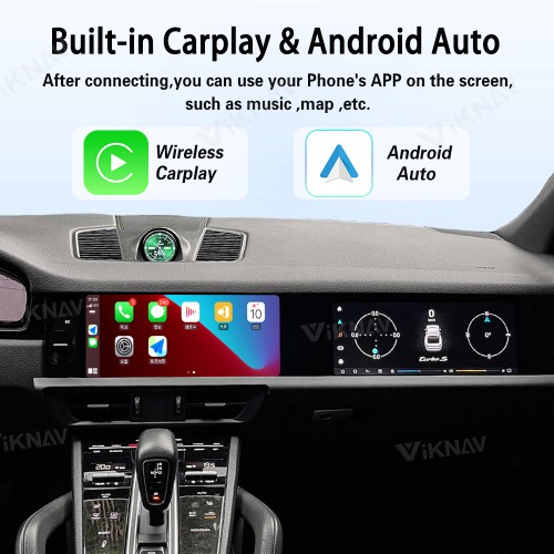 Android System Car Stereo Radio For Porsche Cayenne 2018-2023 Auto Stereo Wireless Carplay GPS Navigation Multimedia Player 128GB Dual 12.3 Inch Touch Screen