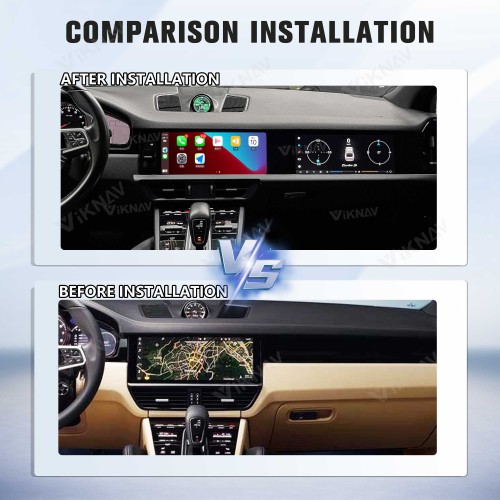 Android System Car Stereo Radio For Porsche Cayenne 2018-2023 Auto Stereo Wireless Carplay GPS Navigation Multimedia Player 128GB Dual 12.3 Inch Touch Screen