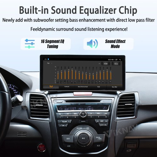 Viknav Android Car Stereo For Honda Acura RDX 2013-2018 Car Radio with 12.3-inch screen Wireless Carplay Android Auto GPS Navigation Multimedia Player