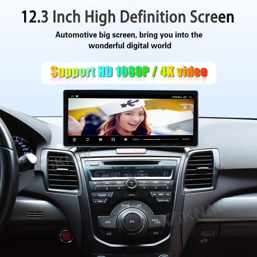 Viknav Android Car Stereo For Honda Acura RDX 2013-2018 Car Radio with 12.3-inch screen Wireless Carplay Android Auto GPS Navigation Multimedia Player