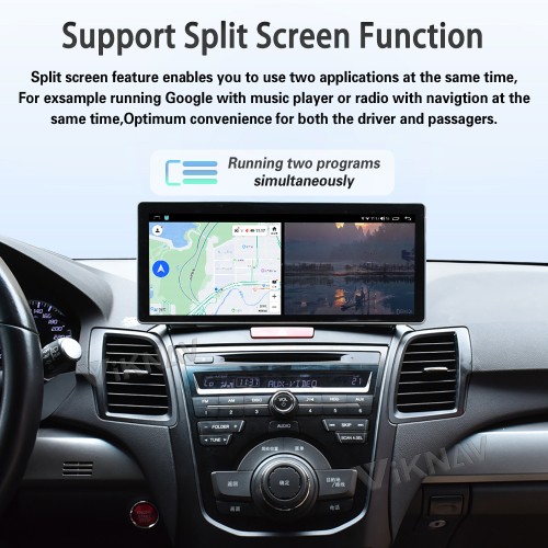 Viknav Android Car Stereo For Honda Acura RDX 2013-2018 Car Radio with 12.3-inch screen Wireless Carplay Android Auto GPS Navigation Multimedia Player