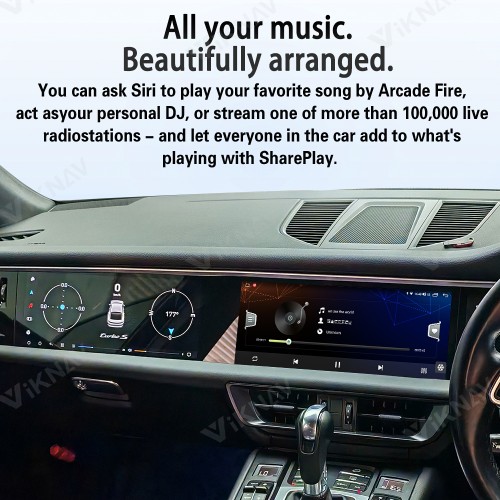 Android System 12.3 Inch+12.3 Inch Car Radio For Porsche Macan 2018-2024 Auto Stereo Wireless Carplay GPS Navigation Multimedia Player 128GB RHD Dual Touch Screen