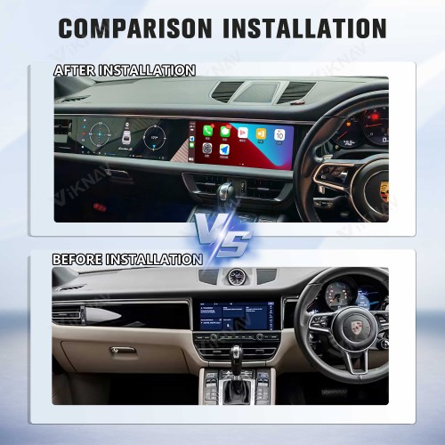 Android System 12.3 Inch+12.3 Inch Car Radio For Porsche Macan 2018-2024 Auto Stereo Wireless Carplay GPS Navigation Multimedia Player 128GB RHD Dual Touch Screen