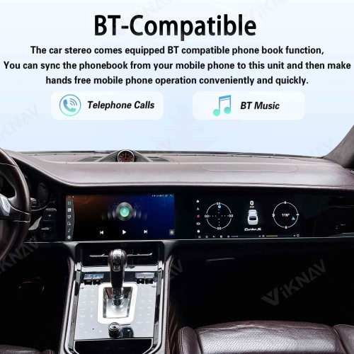 Android System Car Radio For Porsche Panamera 2010-2016 Auto Stereo Wireless Carplay GPS Navigation Multimedia Player Head Unit Dual 12.3 Inch Touch Screen (128GB)