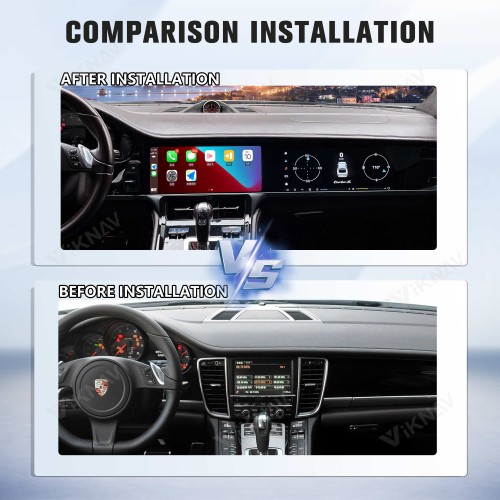 Android System Car Radio For Porsche Panamera 2010-2016 Auto Stereo Wireless Carplay GPS Navigation Multimedia Player Head Unit Dual 12.3 Inch Touch Screen (128GB)