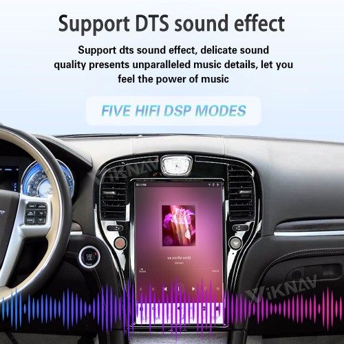 Viknav 14.4 Inch Car Radio for Chrysler 300C 2011-2020 Android Head Unit Multimedia Player GPS Navigation Wireless Carplay Android Auto