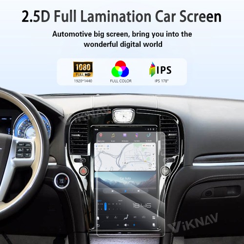 Viknav 14.4 Inch Car Radio for Chrysler 300C 2011-2020 Android Head Unit Multimedia Player GPS Navigation Wireless Carplay Android Auto