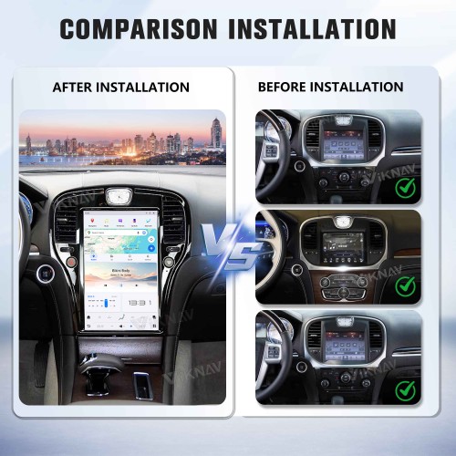 Viknav 14.4 Inch Car Radio for Chrysler 300C 2011-2020 Android Head Unit Multimedia Player GPS Navigation Wireless Carplay Android Auto