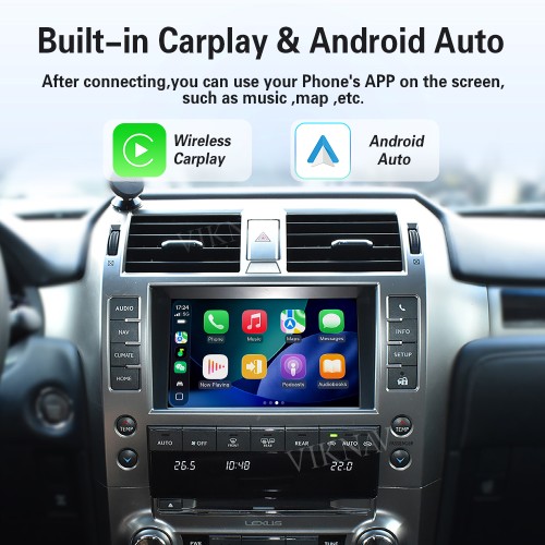 Viknav Android 13 Interface Box for Lexus GX 2014-2023 Wireless CarPlay Decoder Android Auto GPS Navigation  Original Car Radio Screen