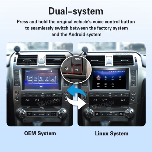 Viknav Android 13 Interface Box for Lexus GX 2014-2023 Wireless CarPlay Decoder Android Auto GPS Navigation  Original Car Radio Screen