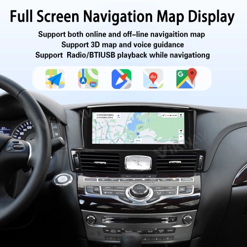 Viknav 10.25inch Android Stereo for Infiniti Q70L/M25/M35/2013-2017 Wireless CarPlay & Android Auto GPS Navigation