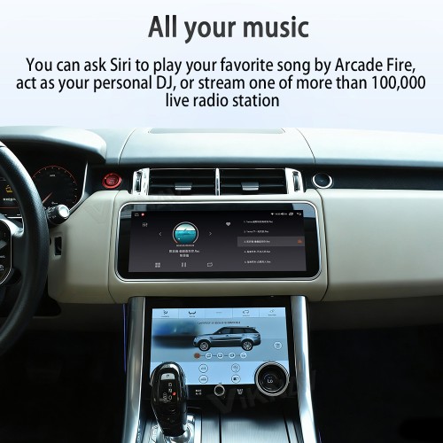 Viknav 12.3 inch Android Radio For Land Rover Range Rover Sport L494 2013-2017 Wireless Carplay Android Auto Multimedia player GPS Navigation Auto StereoTouch Screen(LHD-Ivory)