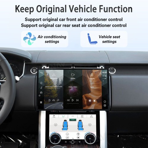 Viknav 13inch Android Radio For Land Rover Range Rover Sport L494 Vogue L405 2013-2017 Wireless Carplay Android Auto Multimedia Player GPS Navigation Touch Screen Stereo