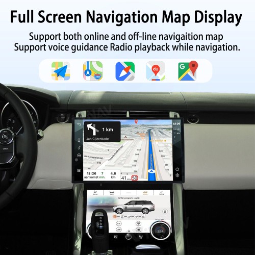 Viknav Android Radio AC Panel For Land Range Rover Sport L494 2013-2017 Wireless Carplay Android Auto Multimedia Player GPS Navigation Air Conditioning Control Touch Screen