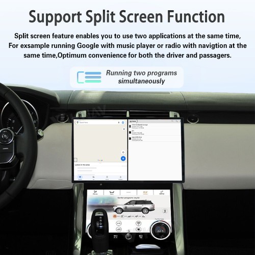 Viknav Android Radio AC Panel For Land Range Rover Sport L494 2013-2017 Wireless Carplay Android Auto Multimedia Player GPS Navigation Air Conditioning Control Touch Screen