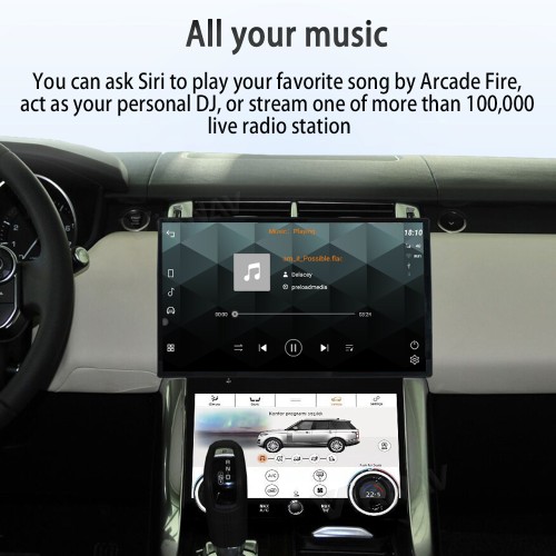 Viknav Android Radio AC Panel For Land Range Rover Sport L494 2013-2017 Wireless Carplay Android Auto Multimedia Player GPS Navigation Air Conditioning Control Touch Screen