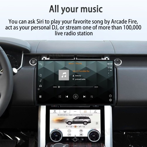 Viknav Android Radio AC Panel For Land Range Rover Vogue L405 2013-2017 Wireless Carplay Android Auto Multimedia Player GPS Navigation Air Conditioning Control Touch Screen