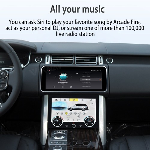 Viknav 12.3 inch Android Radio AC Panel For Land Rover Range Rover Vogue L405 2013-2017 Wireless Carplay Android Auto Multimedia player GPS Navigation Auto Stereo Air Conditioning Touch Screen(Beige)