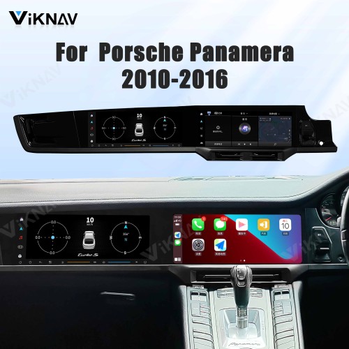 Android System Car Radio For Porsche Panamera 2010-2016 Auto Stereo Wireless Carplay GPS Navigation Multimedia Player Head Unit RHD Dual 12.3 Inch Touch Screen (128GB)