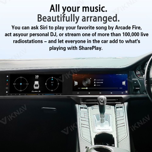 Android System Car Radio For Porsche Panamera 2010-2016 Auto Stereo Wireless Carplay GPS Navigation Multimedia Player Head Unit RHD Dual 12.3 Inch Touch Screen (128GB)