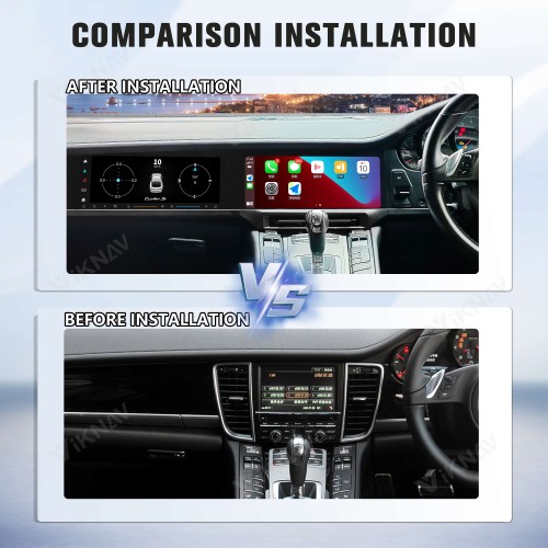 Android System Car Radio For Porsche Panamera 2010-2016 Auto Stereo Wireless Carplay GPS Navigation Multimedia Player Head Unit RHD Dual 12.3 Inch Touch Screen (128GB)