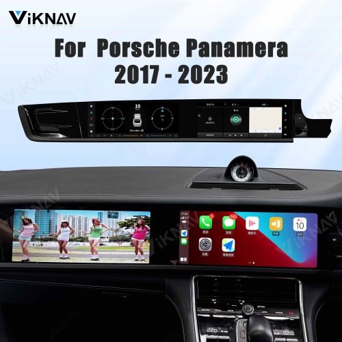 Android System Car Stereo Radio For Porsche Panamera 2017-2023 Auto Stereo Wireless Carplay GPS Navigation Multimedia Player RHD Dual 12.3 Inch Touch Screen 128GB
