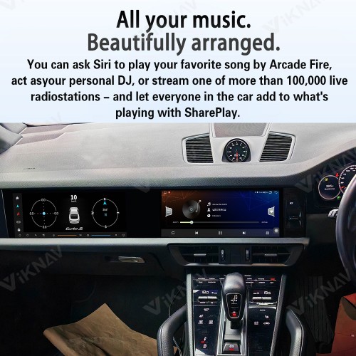 Android System Car Stereo Radio For Porsche Cayenne 2018-2023 Auto Stereo Wireless Carplay GPS Navigation Multimedia Player 128GB RHD Dual 12.3 Inch Touch Screen