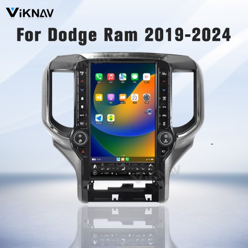 VIKNAV 13.6 Inch Android Head Unit For 2019-2024 Dodge Ram Car Stereo Radio GPS Navigation Carplay Multimedia Video Player (128GB)
