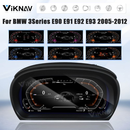 Viknav Digital Instrument Cluster 11 inch For BMW 3Series E90 E91 E92 E93 2005-2012 Linux System Vertical Screen Car Speed Meter Car Dashboard Digital Panel