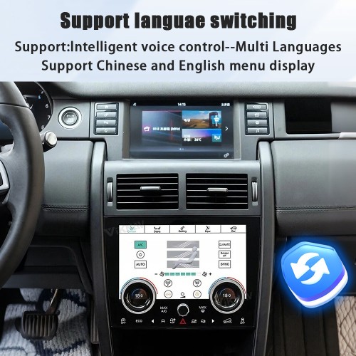 Viknav Android Radio AC Panel For Land Rover Discovery Sport L550 2015-2019 Multimedia Player GPS Navigation Stereo Wireless Carplay Android Auto Air Conditioning Control Touch Screen