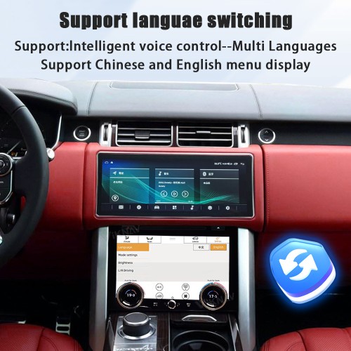 Viknav Android Radio AC Panel For Land Rover Range Rover Vogue L405 2013-2017 Wireless Carplay Android Auto Multimedia Player GPS Navigation Air Conditioning Control Touch Screen
