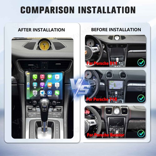 8.4 Inch Car Radio For Porsche 911/718/Boxster 2012-2022 Android System Auto Stereo Wireless Carplay GPS Navigation Multimedia Player Touch Screen Head Unit (128GB)