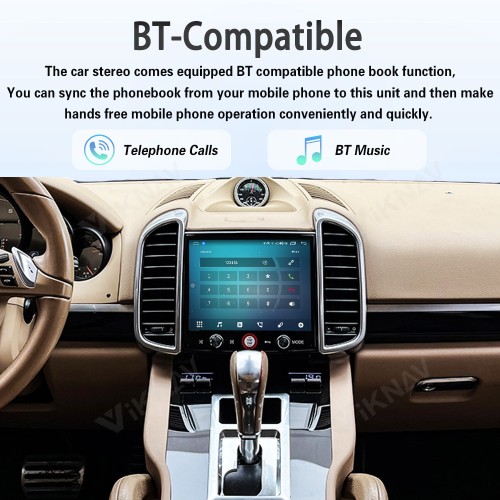 8.4 Inch Car Radio For Porsche Cayenne 2010-2017 Android System Auto Stereo Wireless Carplay GPS Navigation Multimedia Player Touch Screen Head Unit (128GB)