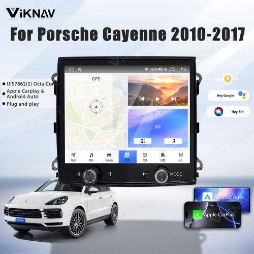 8.4 Inch Car Radio For Porsche Cayenne 2010-2017 Android System Auto Stereo Wireless Carplay GPS Navigation Multimedia Player Touch Screen Head Unit (128GB)