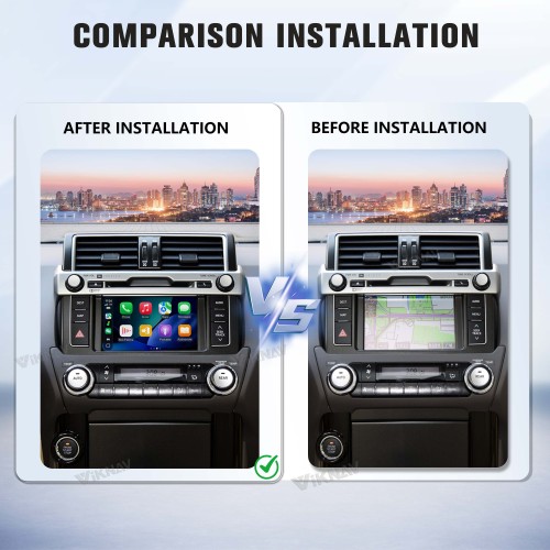 Viknav Linux Interface Box for Toyota Prado 2014-2021 Wireless CarPlay Android Auto GPS Navigation Original Car Radio Screen