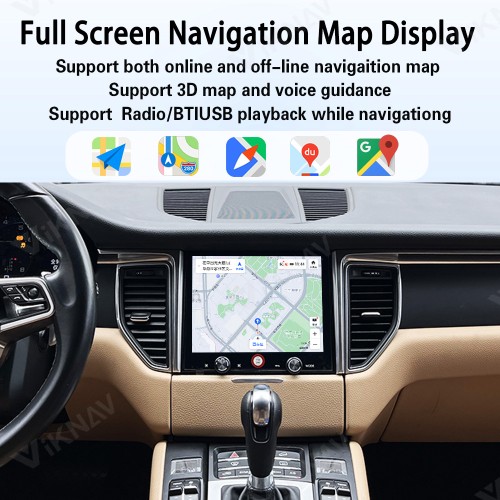 8.4 Inch Car Radio For Porsche Macan 2014-2017 Android System Auto Stereo Wireless Carplay GPS Navigation Multimedia Player Touch Screen Head Unit (128GB)
