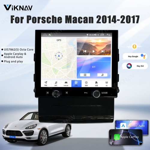 8.4 Inch Car Radio For Porsche Macan 2014-2017 Android System Auto Stereo Wireless Carplay GPS Navigation Multimedia Player Touch Screen Head Unit (128GB)