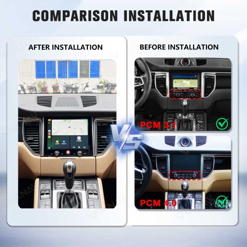 8.4 Inch Car Radio For Porsche Macan 2014-2017 Android System Auto Stereo Wireless Carplay GPS Navigation Multimedia Player Touch Screen Head Unit (128GB)