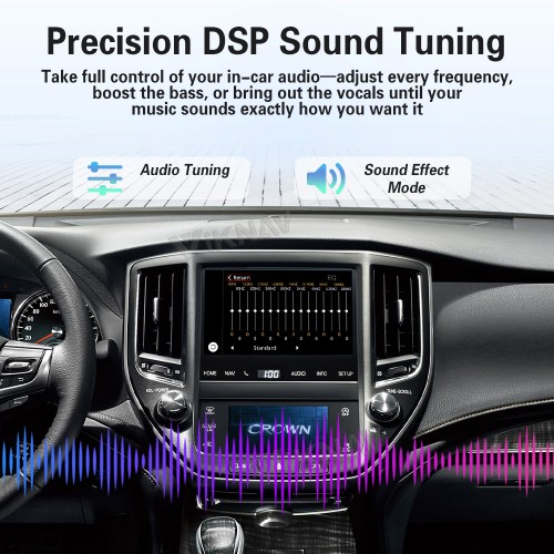 Viknav Linux Interface Box for Toyota Crown 2015-2019 Wireless CarPlay Android Auto GPS Navigation Original Car Radio Screen