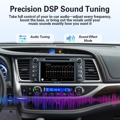 Viknav Linux Interface Box for Toyota Highlander 2015-2018 Wireless CarPlay Android Auto GPS Navigation Original Car Radio Screen