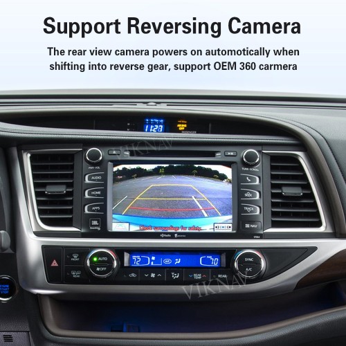 Viknav Linux Interface Box for Toyota Highlander 2015-2018 Wireless CarPlay Android Auto GPS Navigation Original Car Radio Screen