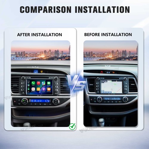 Viknav Linux Interface Box for Toyota Highlander 2015-2018 Wireless CarPlay Android Auto GPS Navigation Original Car Radio Screen
