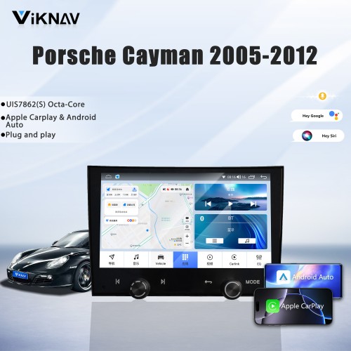 8 Inch Car Radio For Porsche Cayman 2005-2012 Android System Auto Stereo Wireless Carplay GPS Navigation Multimedia Player Touch Screen Head Unit (128GB)
