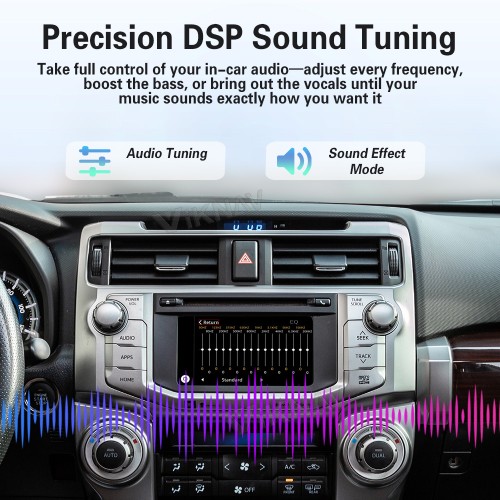 Viknav Linux Interface Box for Toyota 4Runner 2015-2019 Wireless CarPlay Android Auto GPS Navigation Original Car Radio Screen