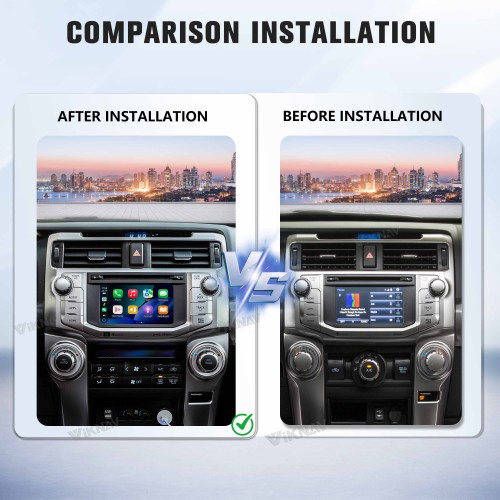 Viknav Linux Interface Box for Toyota 4Runner 2015-2019 Wireless CarPlay Android Auto GPS Navigation Original Car Radio Screen