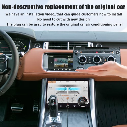Viknav Android Radio AC Panel For Land Range Rover Sport L494 2013-2017 Wireless Carplay Android Auto Multimedia Player GPS Navigation Air Conditioning Control Touch Screen