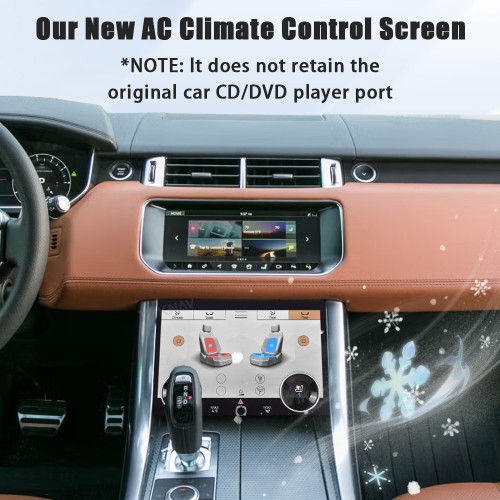 Viknav Android Radio AC Panel For Land Range Rover Sport L494 2013-2017 Wireless Carplay Android Auto Multimedia Player GPS Navigation Air Conditioning Control Touch Screen