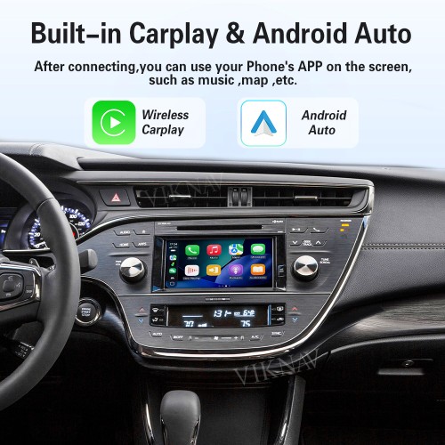 Viknav Linux Interface Box for Toyota Avalon 2014-2017 Wireless CarPlay Android Auto GPS Navigation Original Car Radio Screen