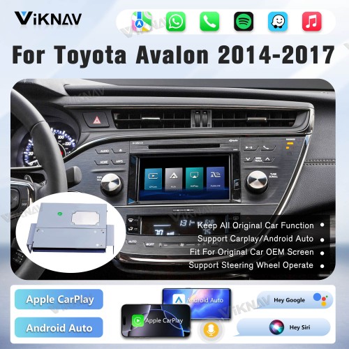 Viknav Linux Interface Box for Toyota Avalon 2014-2017 Wireless CarPlay Android Auto GPS Navigation Original Car Radio Screen