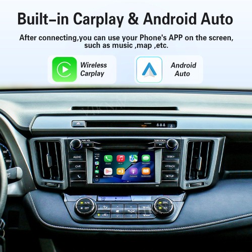 Viknav Linux Interface Box for Toyota RAV4 2013-2018 Wireless CarPlay Android Auto GPS Navigation Original Car Radio Screen